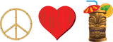 Peace. Love. Tiki Drinks stickers